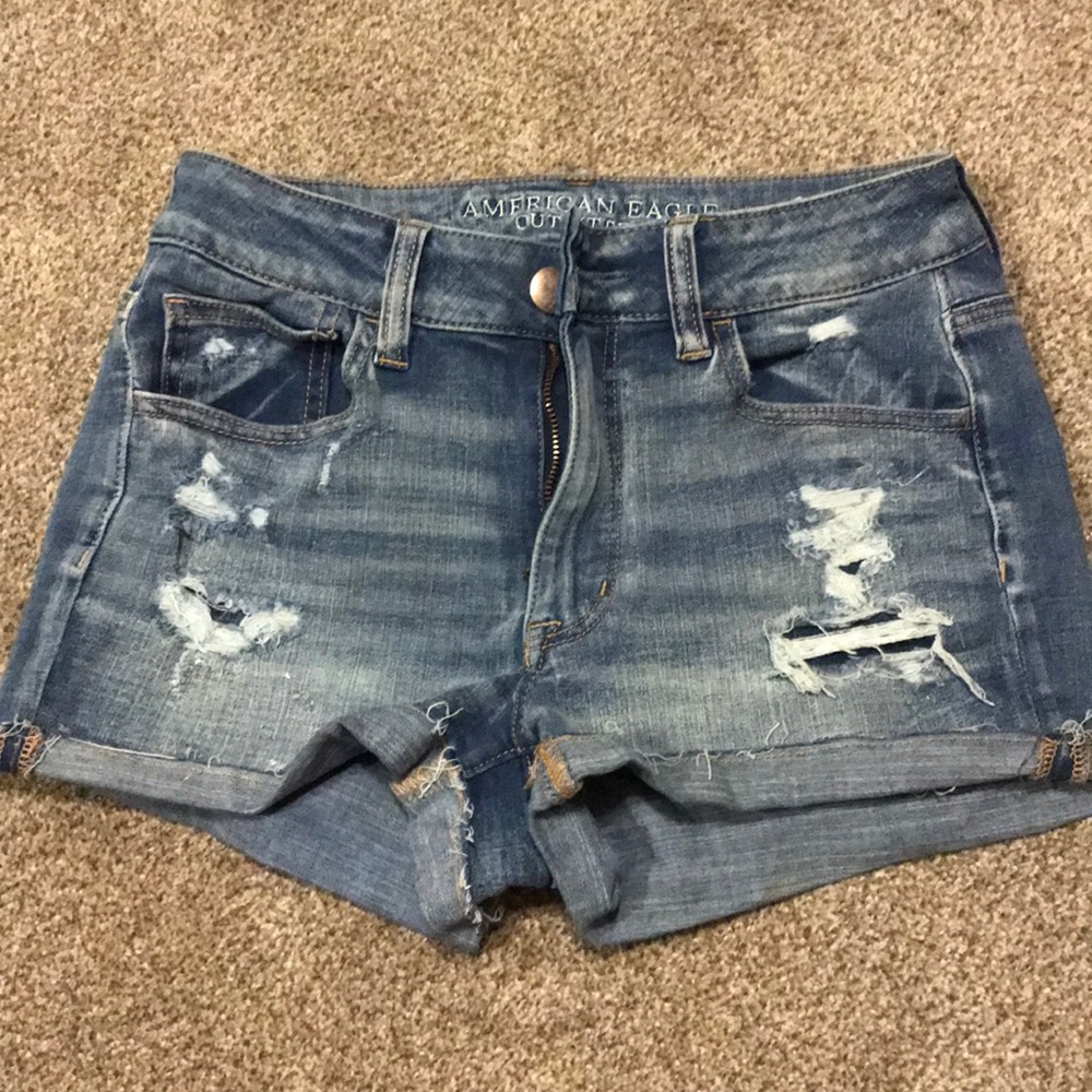 American Eagle hi rise shorties super stretch